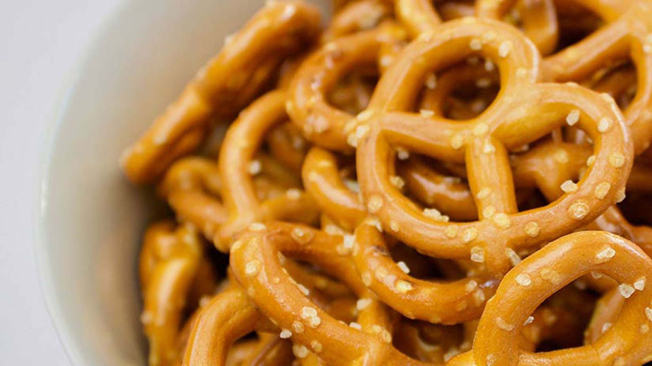bowl full of traditional pretzel twists
